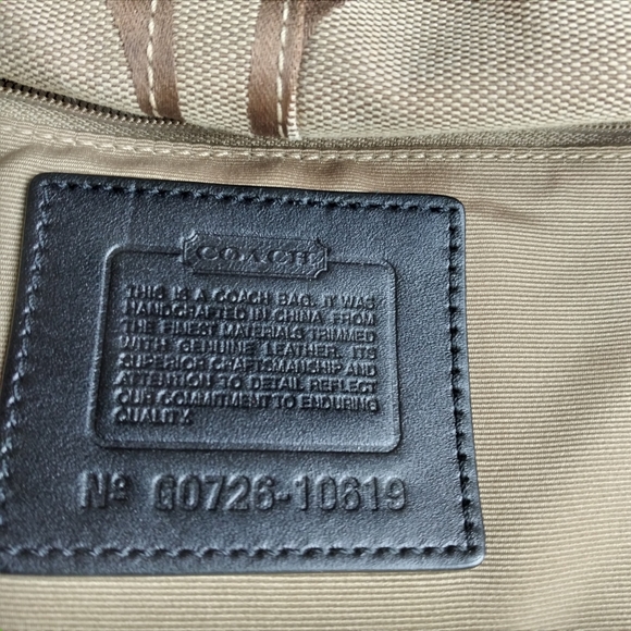 Coach black leather and canvas - Picture 7 of 8